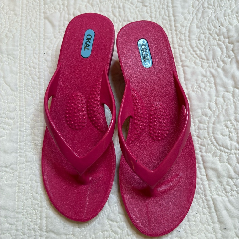 OKA b. Vibrant Pink Sandals